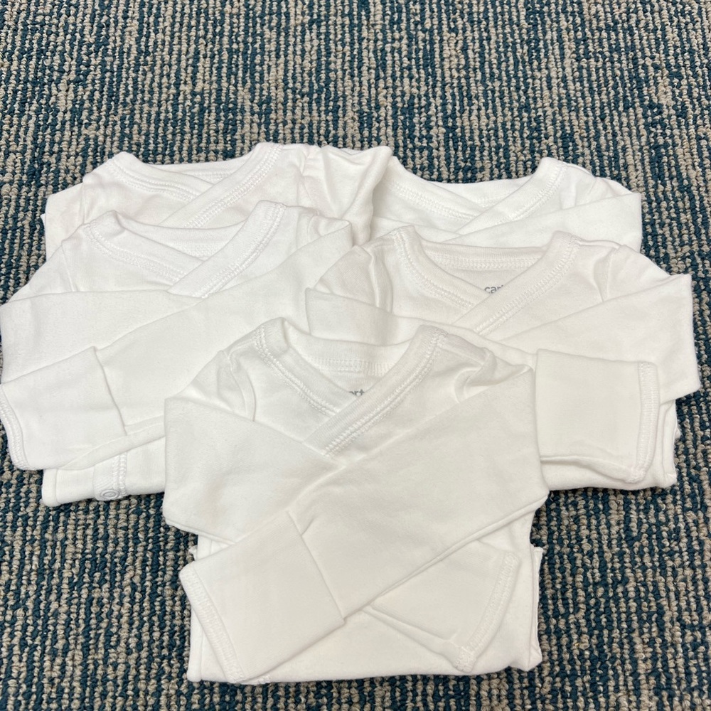 5 Newborn wrap shirts
